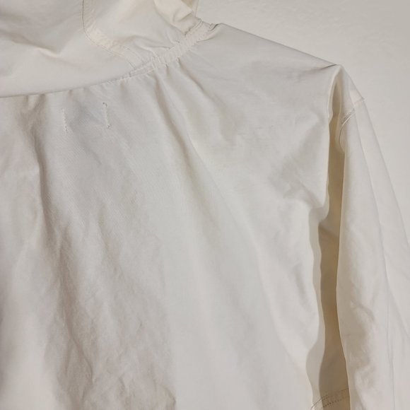 GH Bass and Co White Ivory Solid Full-zip Unlined Windbreaker Jacket sz XL GUC - Picture 12 of 15